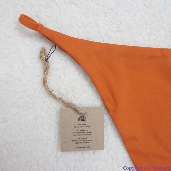 NEW Toast Swim Free People String‎ Bikini Bottom in rusty red, XL - Picture 10 of 13